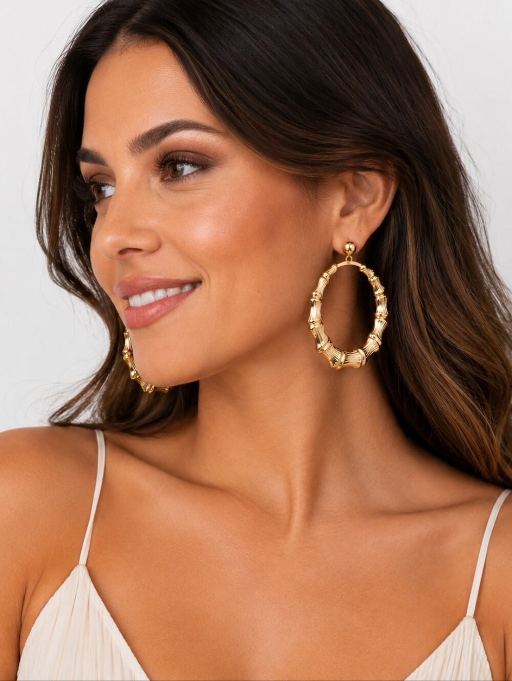 HOOP Gold Stainless steel 2 Inch Clip on Earrings